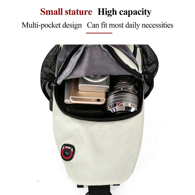 Shoulder Bag Casual Chest Bag Business Male Bag Multi-Functional Women Man Backpack Cycling Sports Rucksack Travel Pack