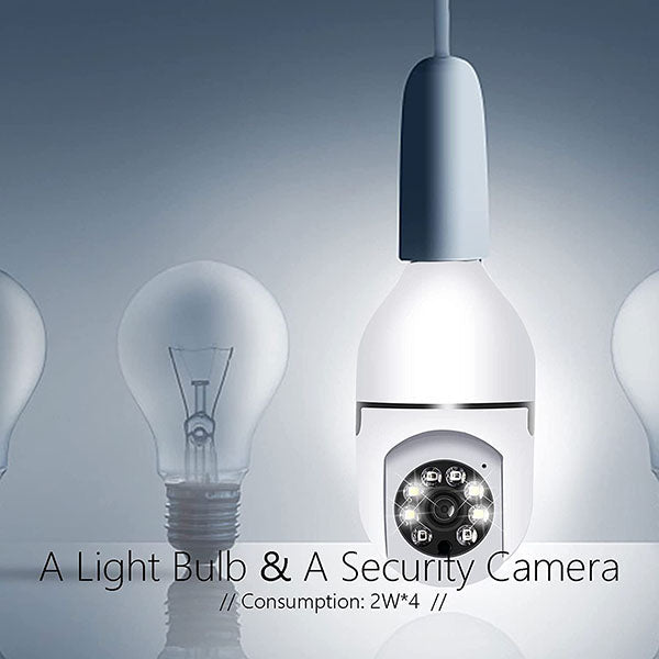 Light Bulb Security Camera, WiFi 360 Degree DigiEye Cam