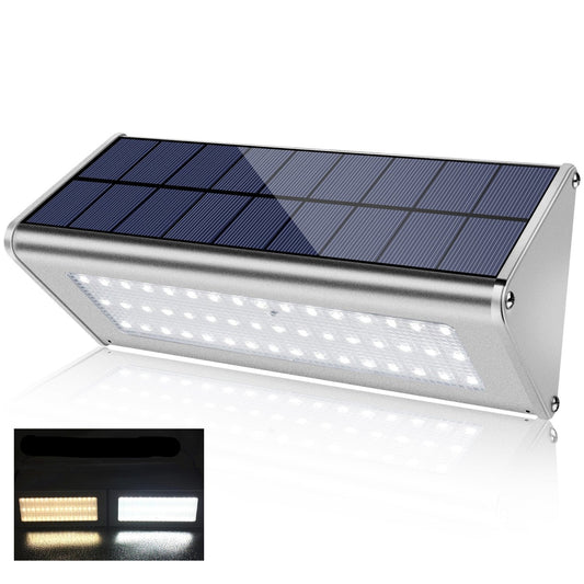 1100LM Solar 48Led Light Outdoor WaterProof Aluminum Radar Motion Sensor Lighting Lamp for Wall Security Yard Patio Fence Porch