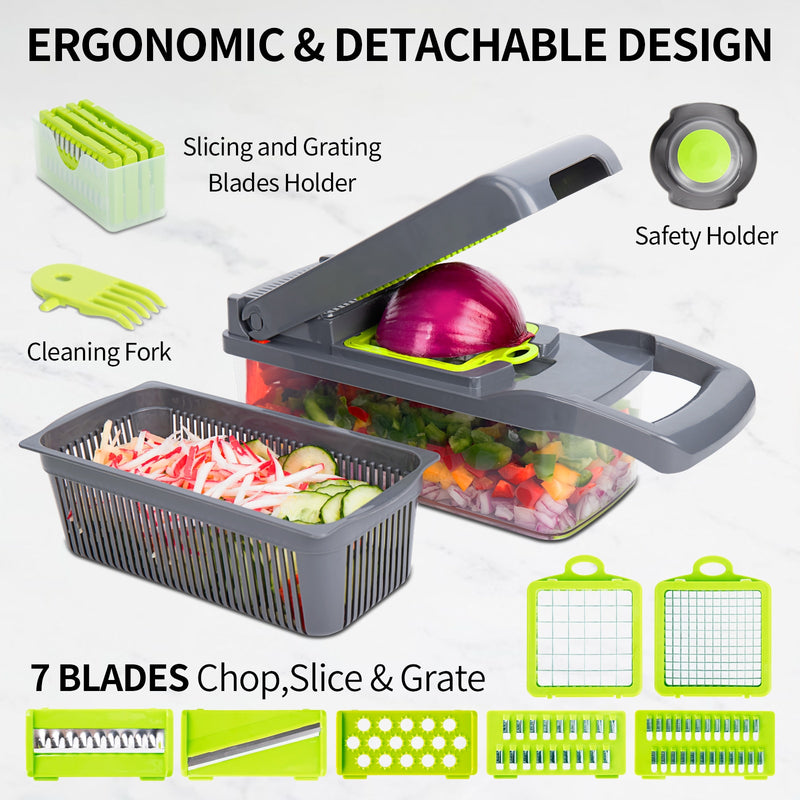 10 in 1 Multifunctional vegetable cutter shredders mandoline slicer veggie grater chopper