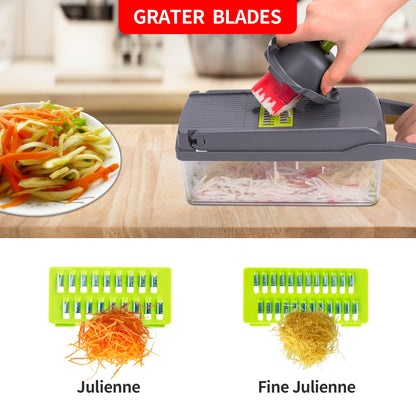 10 in 1 Multifunctional vegetable cutter shredders mandoline slicer veggie grater chopper