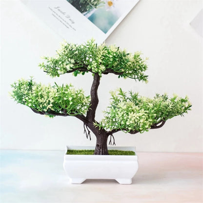 Artificial Bonsai Tree - Lifelike Plant for Home Decor, Perfect Potted Ornament, Low-Maintenance Home room Decoration