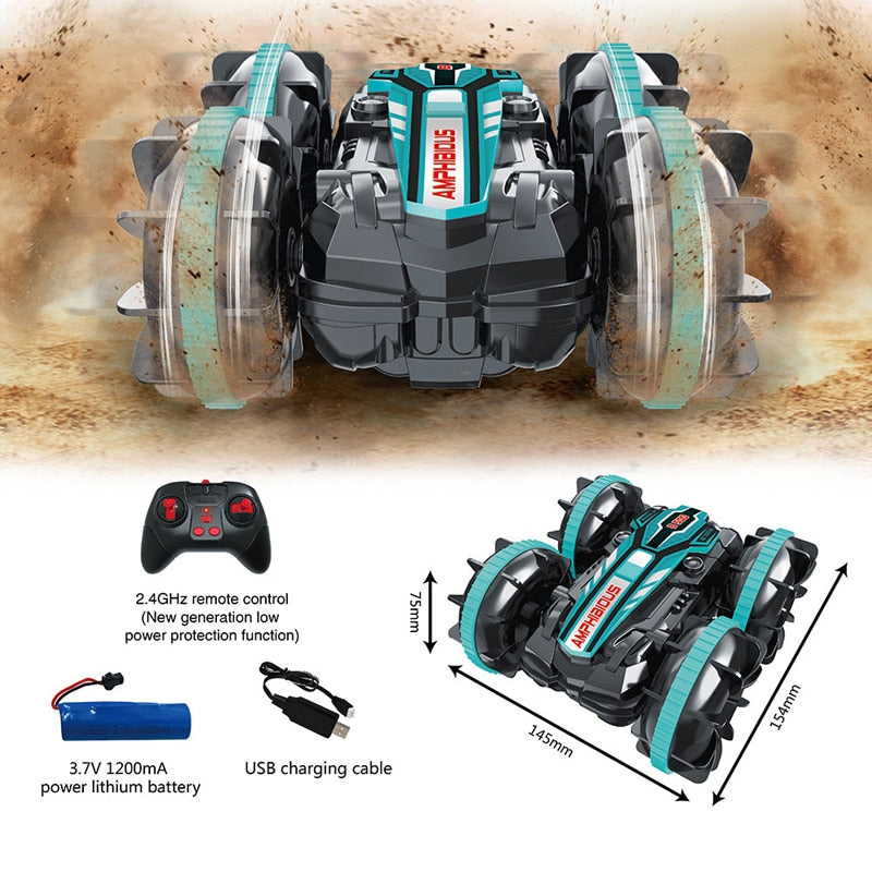 AMPHIBIOUS Stunt RC Double-sided Tumbling Car 2.4G