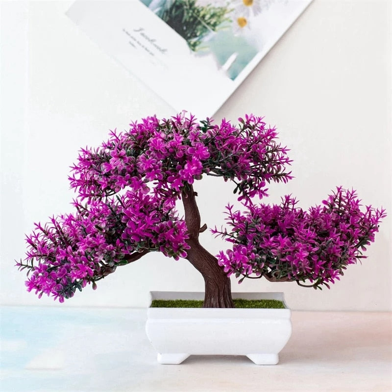 Artificial Bonsai Tree - Lifelike Plant for Home Decor, Perfect Potted Ornament, Low-Maintenance Home room Decoration