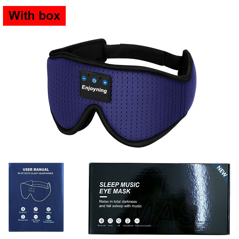 New 3D wireless music headphone sleep breathable smart eye mask Bluetooth headset call with mic for ios Android mac