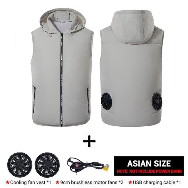 Air Conditioned Clothes Cooling Vest 3-Speed Adjustable Fan Ac Jacket Cooling Sun Protection Cool vest for Summer