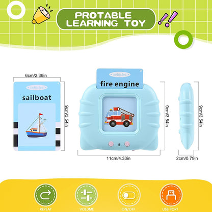 Audible Flashcards For Children, Talking Learning-Cards Reader, Educational Toys for Toddlers & Kids