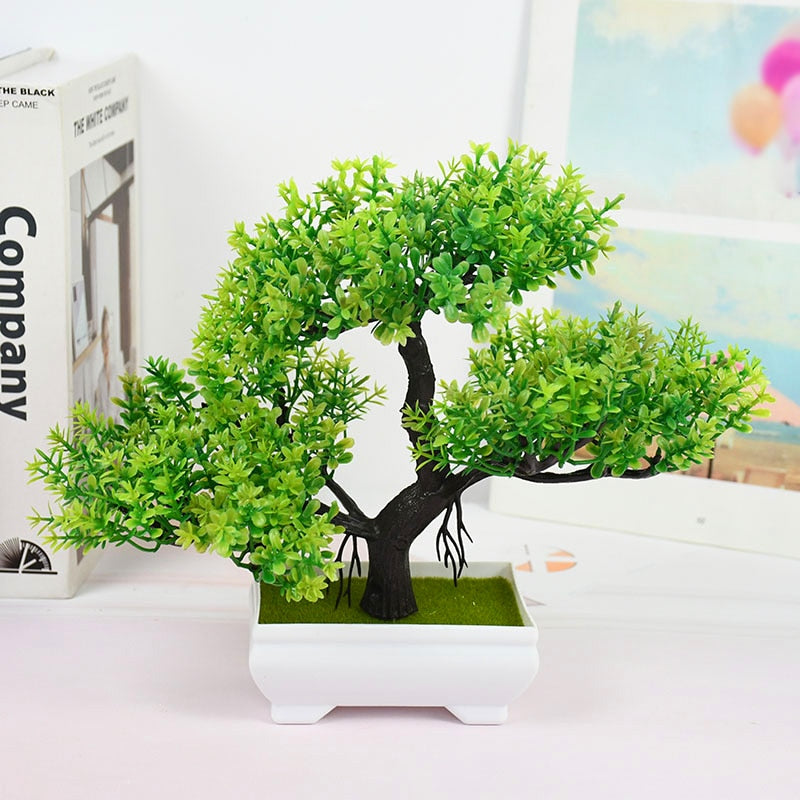 Artificial Bonsai Tree - Lifelike Plant for Home Decor, Perfect Potted Ornament, Low-Maintenance Home room Decoration