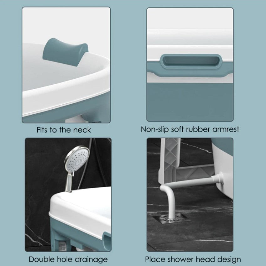 Adults Portable Folding Shower Bathtub