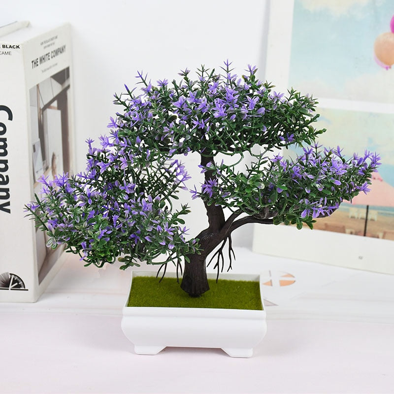 Artificial Bonsai Tree - Lifelike Plant for Home Decor, Perfect Potted Ornament, Low-Maintenance Home room Decoration