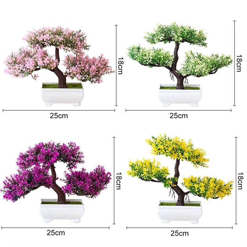 Artificial Bonsai Tree - Lifelike Plant for Home Decor, Perfect Potted Ornament, Low-Maintenance Home room Decoration