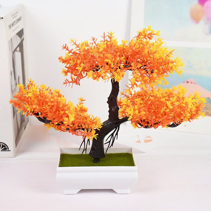 Artificial Bonsai Tree - Lifelike Plant for Home Decor, Perfect Potted Ornament, Low-Maintenance Home room Decoration