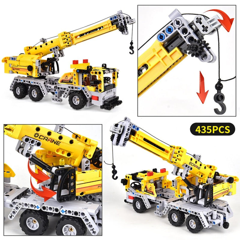 Engineering Truck Tech Building Block City Construction Toy For Children Boy Adults Excavator Bulldozer Crane Car Brick