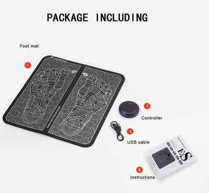 EMS FOOT MASSAGER PAD Electric Relief Pain Relax Feet Acupoints Massage Mat Shock Muscle Stimulation Improve Blood Circulation