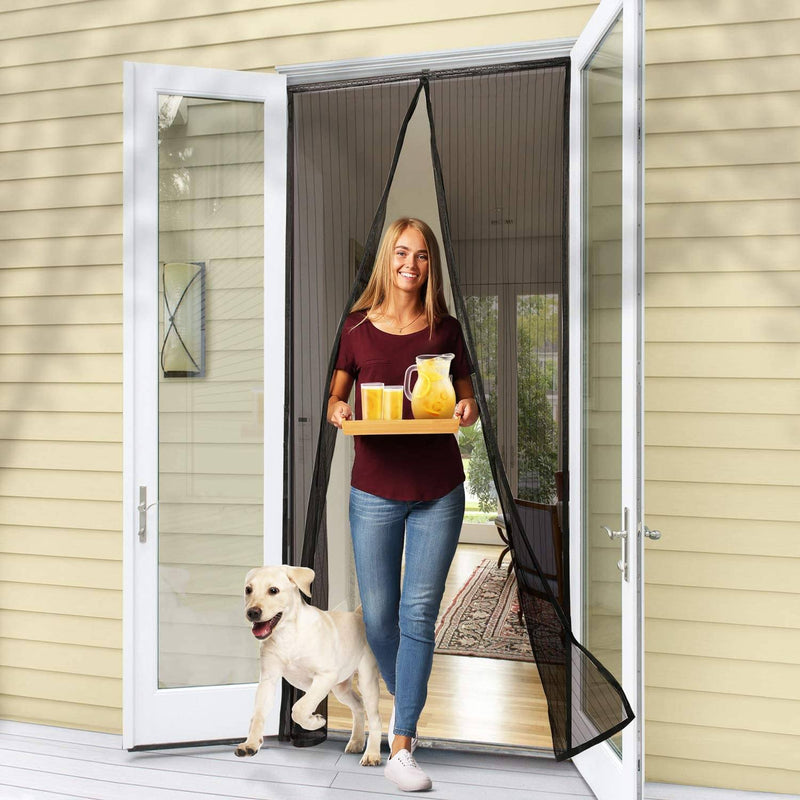 Magnetic Screen Door Closure, Dog Fence Gate, Mosquito & Bugs curtain, Retractable Security Mesh