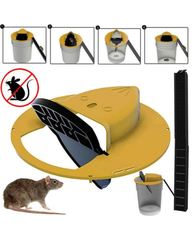 Flip N Slide Bucket Lid Mouse Trap, Safe Mice Trap, Get ride of Rats