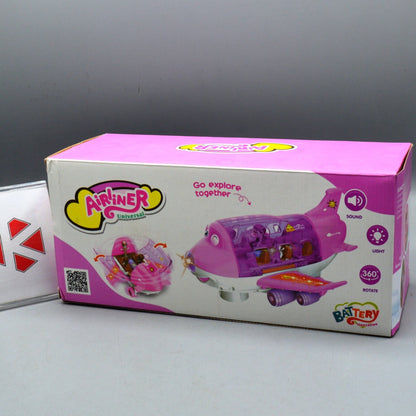 Musical Universal Airplane with Passengers, Toys Model For Boys Kids Toddlers Gift Simulation Cargo Plane