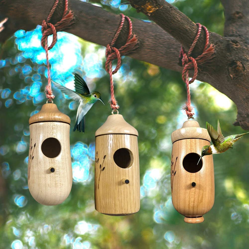 Wooden Hummingbird House