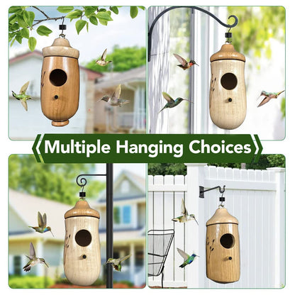 Wooden Hummingbird House