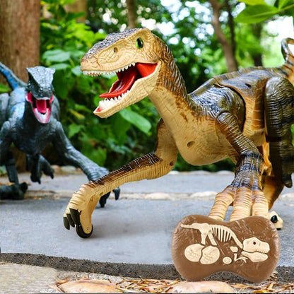 Remote Control Dinosaur, Robot Dinosaur Toys, Jurassic World Walking Velociraptor Rc Toy gift for 4+ year old boy