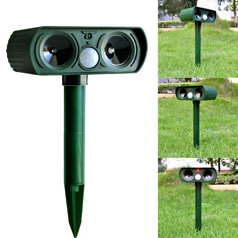 Ultrasonic Woodpecker Repeller deterrent PACK of 2 - Solar Powered - Get Rid of Woodpecker