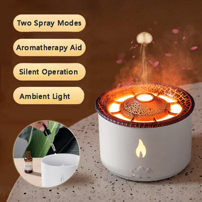 VACCAP Volcano Flame Humidifier Oil Jellyfish Aroma Diffuser Spray