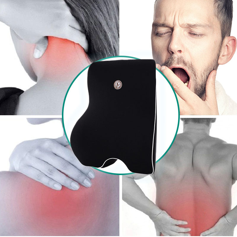Ergonomic Lumbar Support Cushion Pillow - Cushiony Memory Foam Pillow For Comfort Lumbar Support