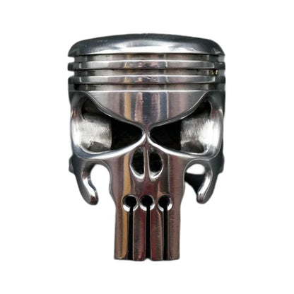 Piston Art Skull Keychain, Piston Skull Motorcycle Keychain Pendant Flashlight Bottle Opener