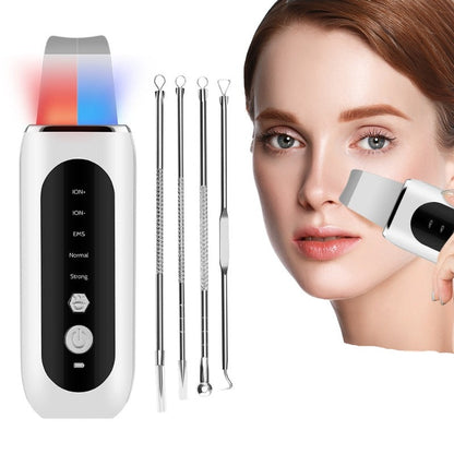 Ultrasonic Face Skin Scrubber Spatula Cleansing