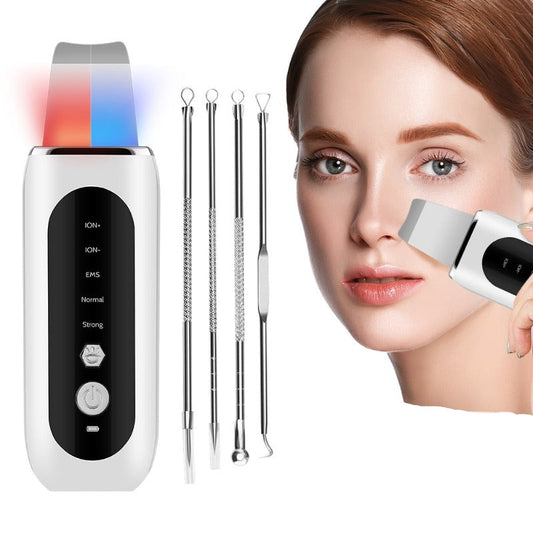 Ultrasonic Face Skin Scrubber Spatula Cleansing