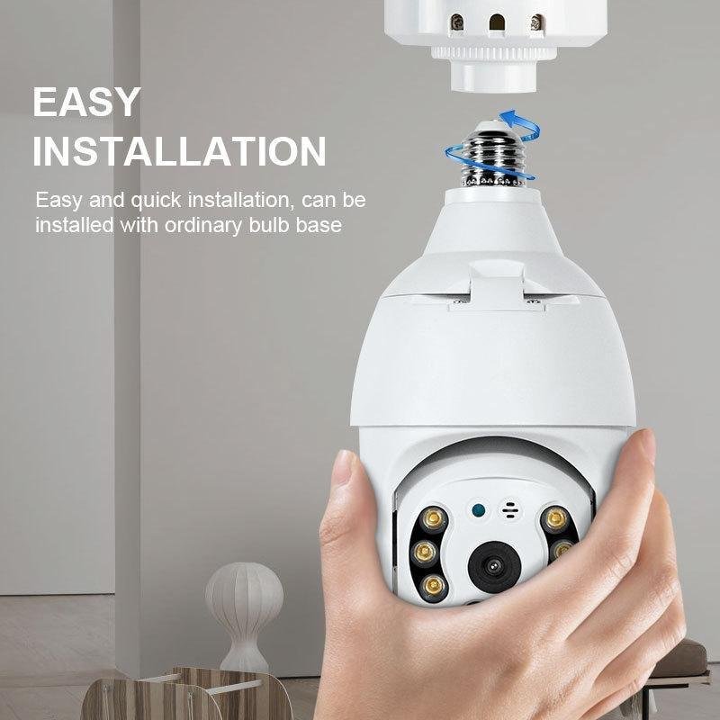 Wireless Wifi Light Bulb Camera Security Camera Premium, 360 Degree DigiEye Bulb Cam