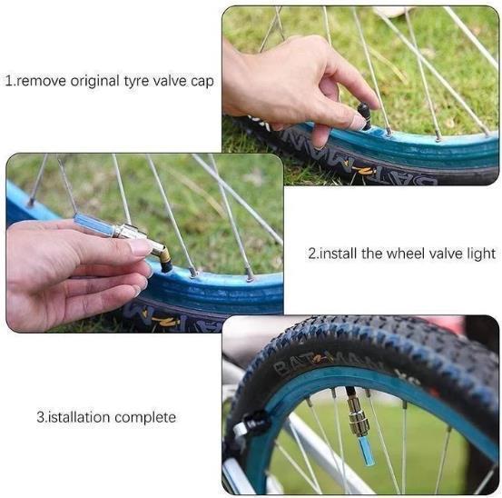 Waterproof Led Wheel Lights, For Cars, Bicycles, Motocycles, Bikes
