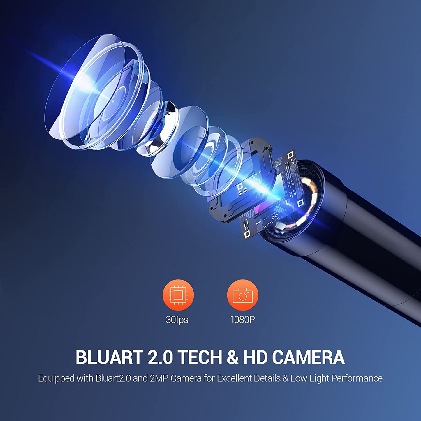 Industrial Endoscope, 1080P HD Digital Borescope with 4.3" LCD Screen 16.5ft