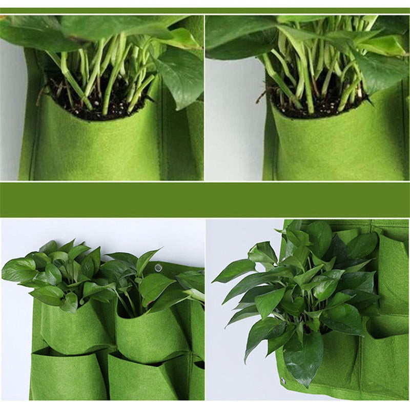 Wall Hanging Planter Pockets  - Modern Flower Pots with Hanging Holes, Vertical Garden Pots for Indoor