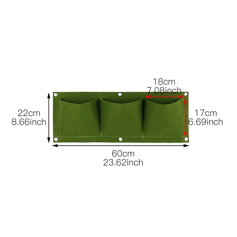 Wall Hanging Planter Pockets  - Modern Flower Pots with Hanging Holes, Vertical Garden Pots for Indoor