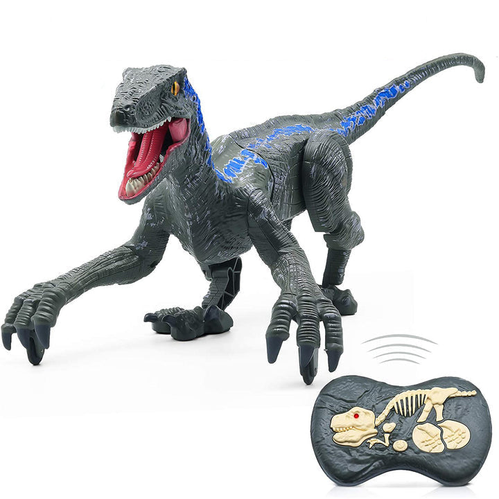 Remote Control Dinosaur, Robot Dinosaur Toys, Jurassic World Walking Velociraptor Rc Toy gift for 4+ year old boy