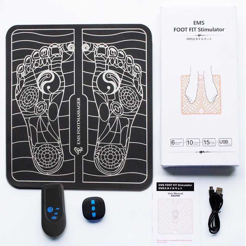 Electric Muscle Stimulator EMS Foot Massager Bioelectric Therapy Acupoint Massaging Body Shaping Mat For Varicose Veins