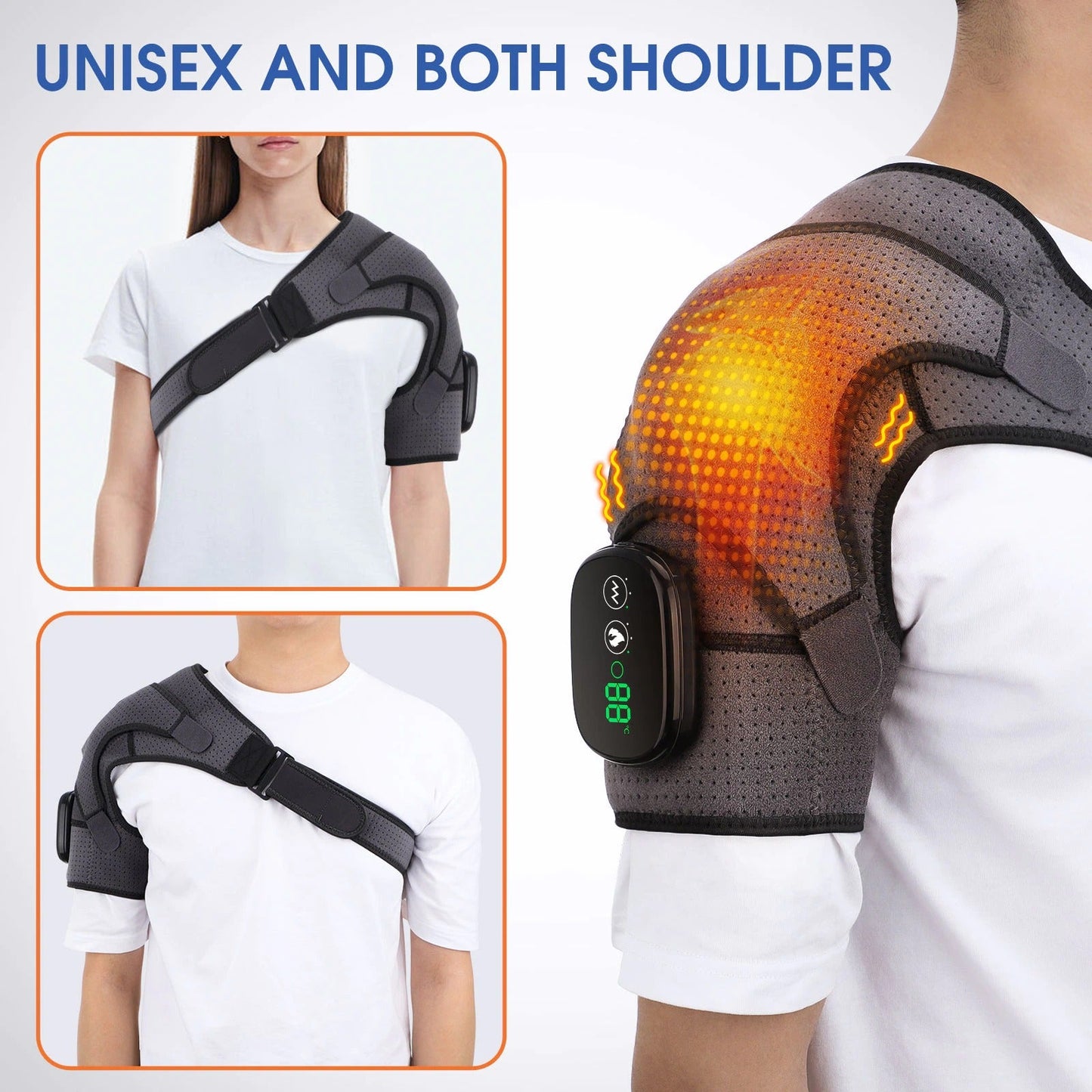 Wireless Shoulder Massager and Heating Pad