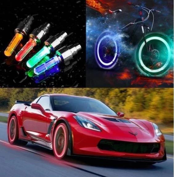 Waterproof Led Wheel Lights, For Cars, Bicycles, Motocycles, Bikes