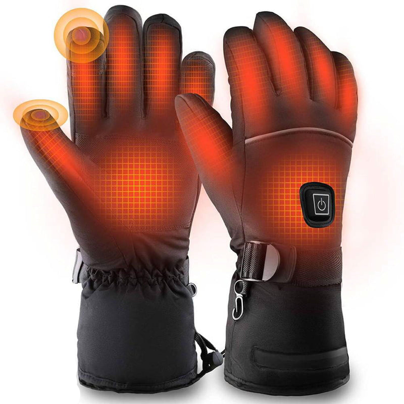 Winter Electric Heated Gloves With Touch Screen, Water Resistance, Battery Recharge