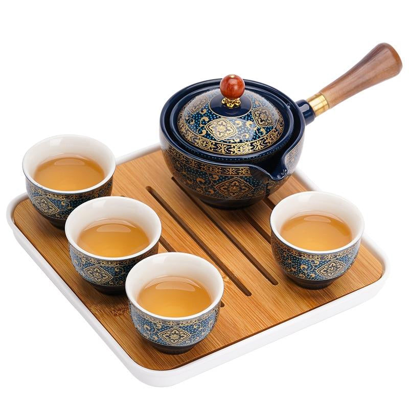 Ceramic Japanese Rotating Tea pot Premium set – KIBBIX