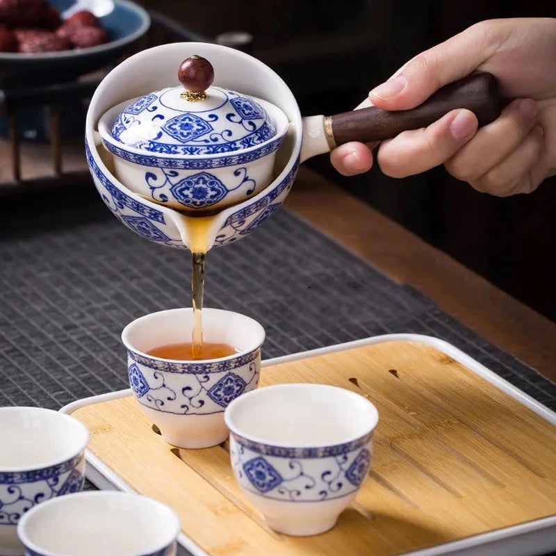 Ceramic Japanese Rotating Tea pot Premium set – KIBBIX