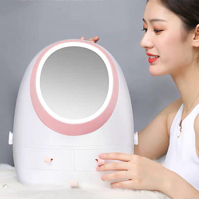 Portable Makeup Case With LED Mirror