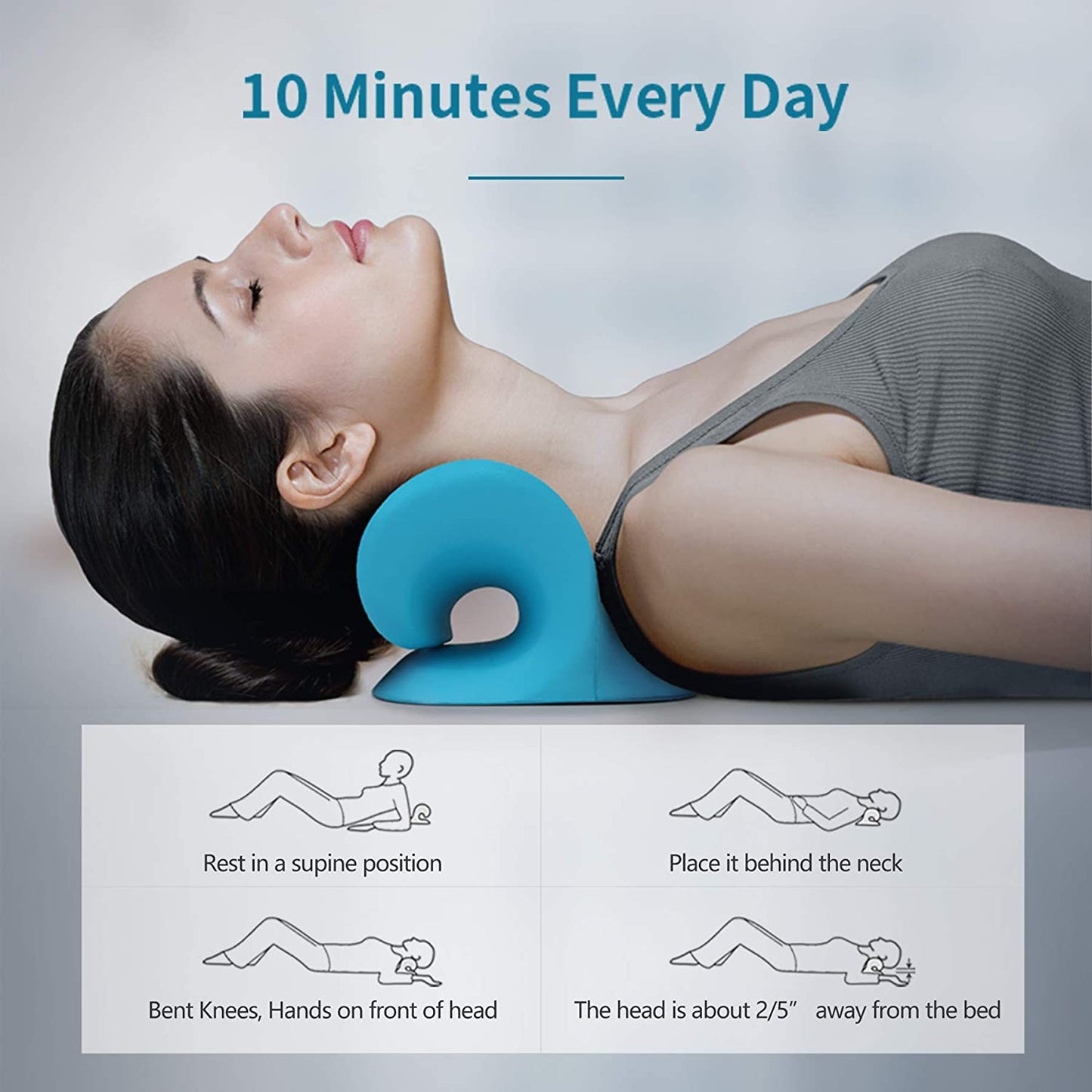 Neck and Shoulder Relaxer, Chiropractic Pillow, Neck Cloud Stretcher