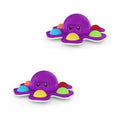 Spinner Face Changing Octopus Emotional Faces Dimple Spinner, White and Purple