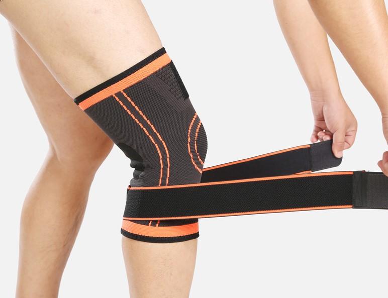 Knee Brace Compression Sleeve with Patella Stability Straps