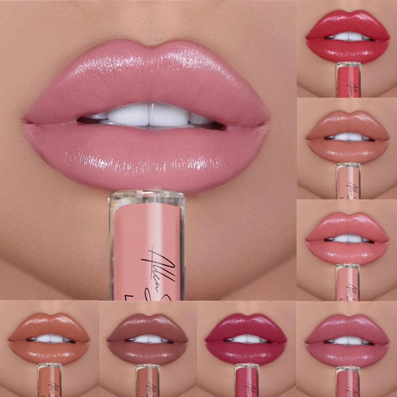 12 Color Cream Texture Waterproof Lipstick