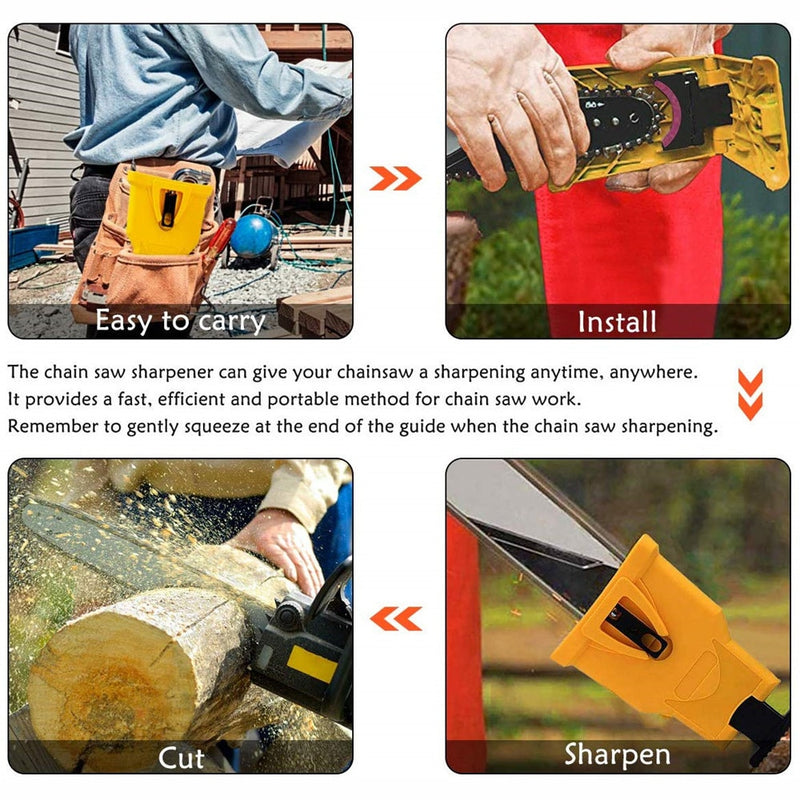 Chainsaw Sharpener, Chainsaw Chain Sharpener, Chainsaw Blade Sharpener, Saw Teeth Sharpener Kit, Saw Sharpening Stone, Chain Stone Grinder