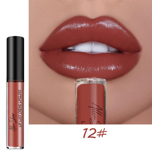 12 Color Cream Texture Waterproof Lipstick