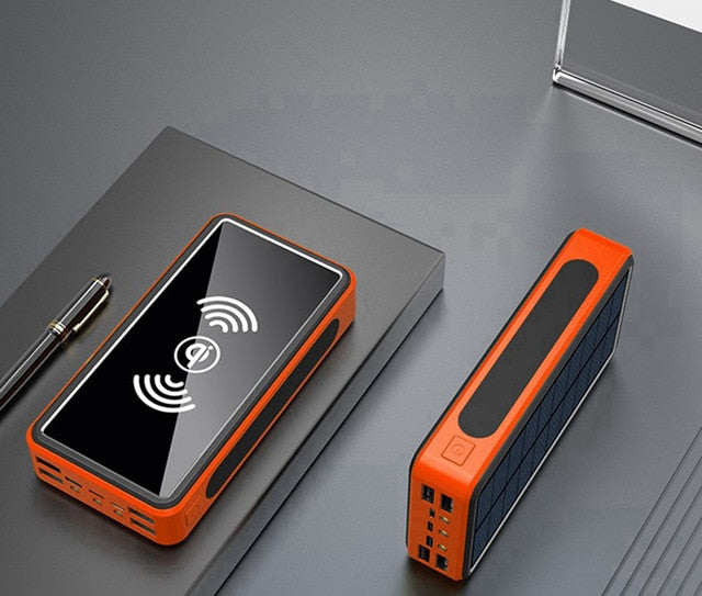 Ultimate Wireless Waterproof Solar Powerbank 50,000 mAh for Camping, Hiking, Trips